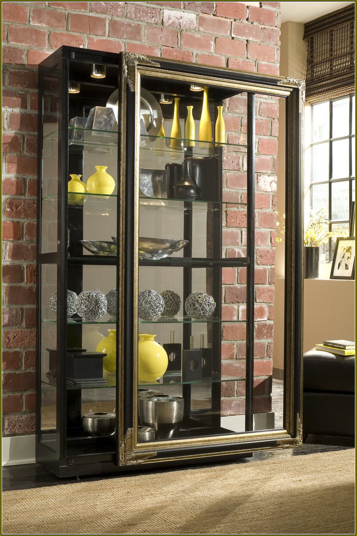Wall Curio Cabinets Glass Doors