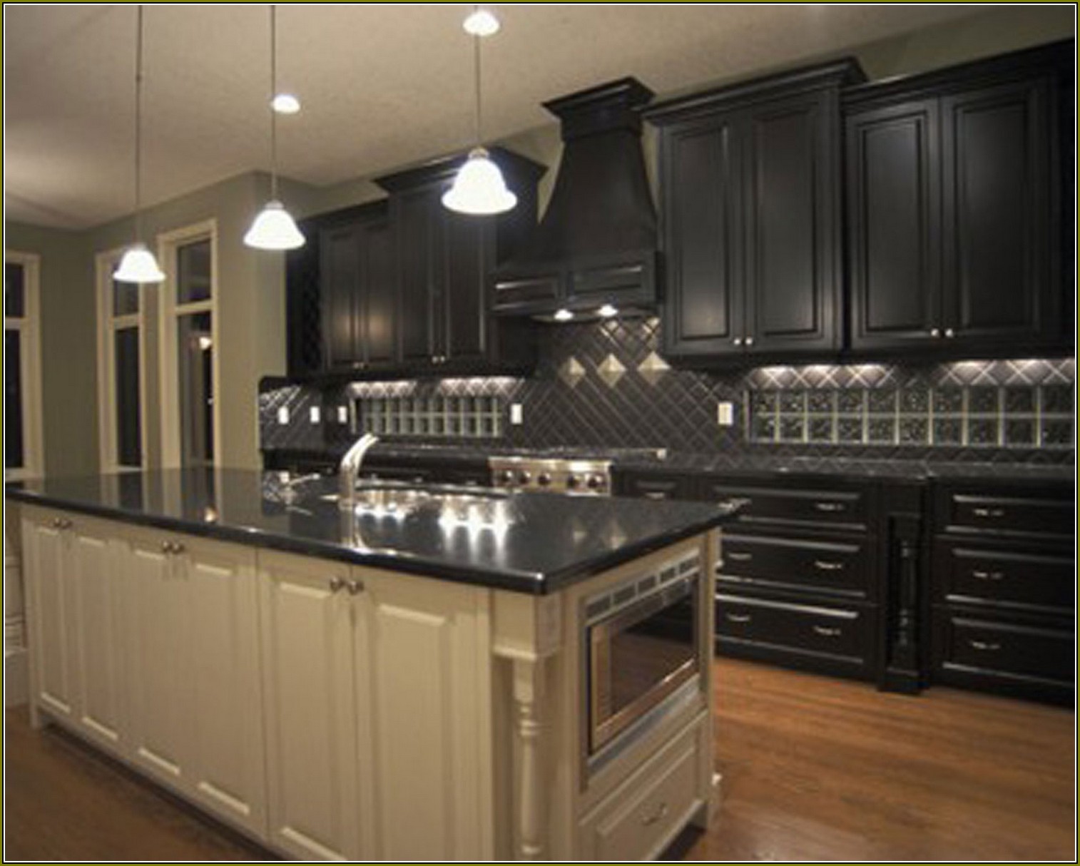 White And Black Distressed Cabinets