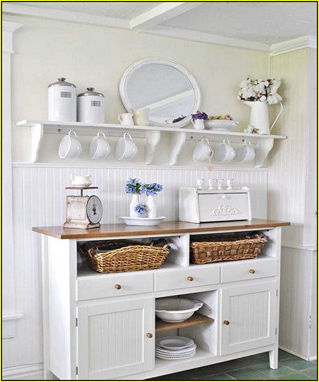 White Free Standing Kitchen Cabinets
