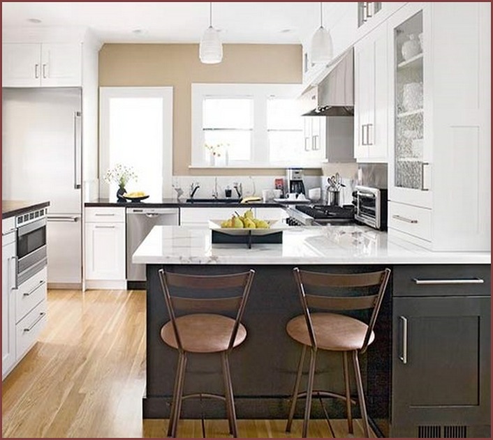 White Kitchen Cabinets With Black Appliances