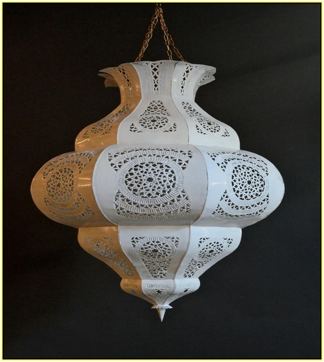 White Moroccan Ceiling Light