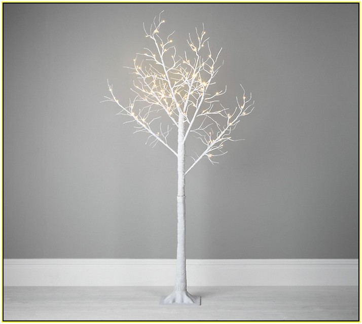 White Twig Christmas Tree With Lights