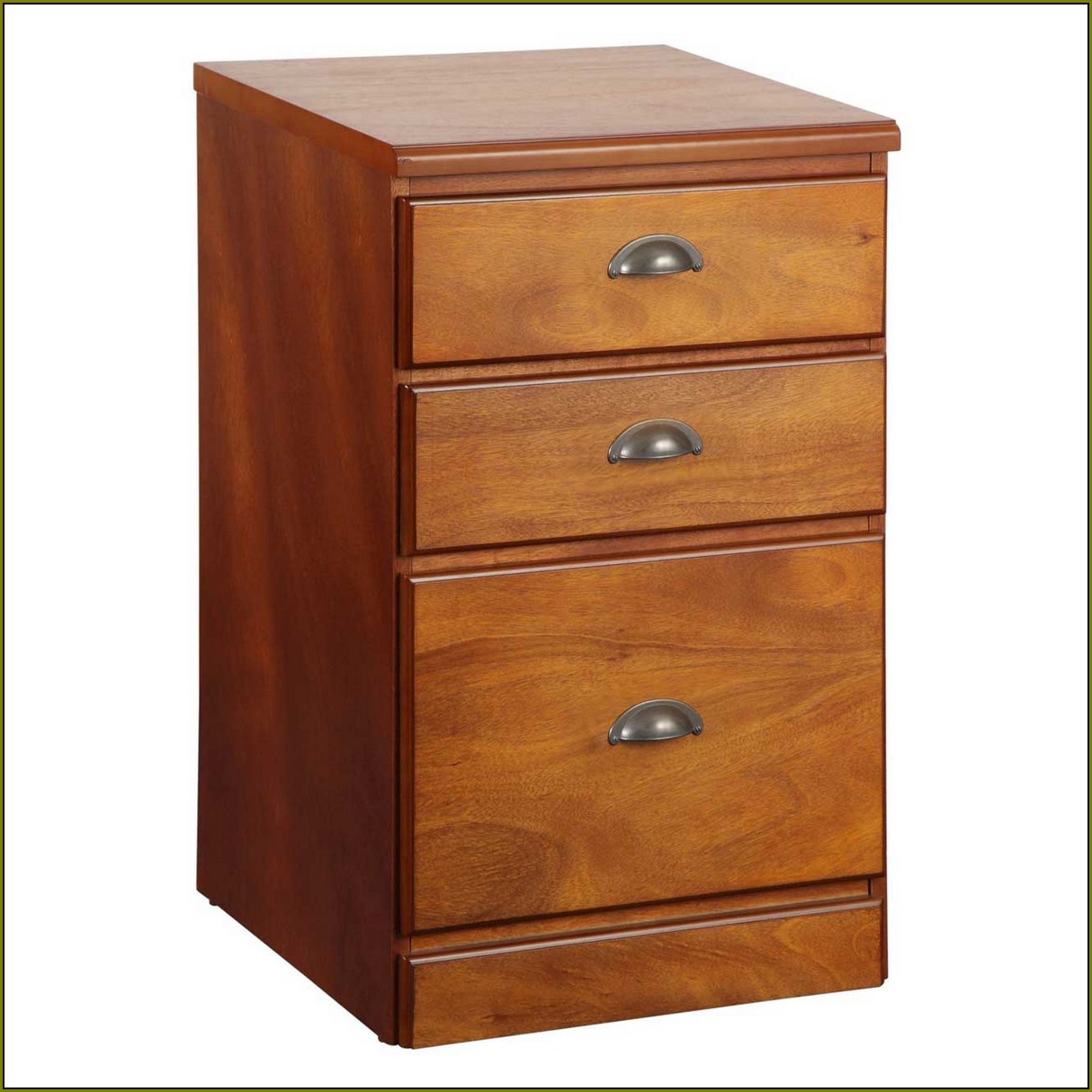 White Wood File Cabinet 3 Drawer