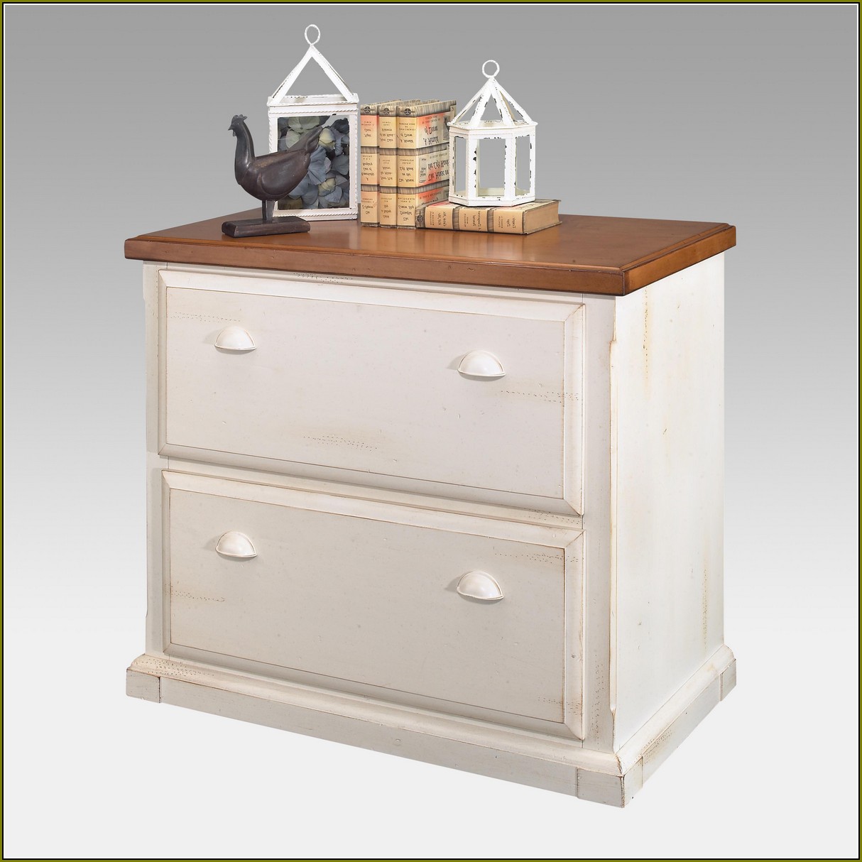Wooden Filing Cabinet White