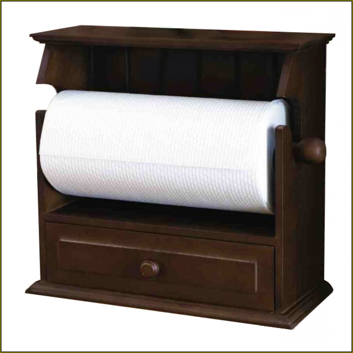 Wooden Paper Towel Holder Under Cabinet